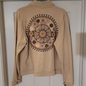 NWT Embroidered Mandala Back Jacket